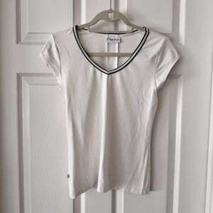 L’Oeuf Poché White Short Sleeve Tennis Top – Size S